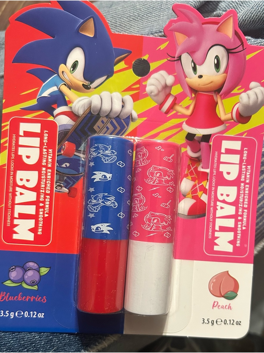 Sonic Character Lip Balm Duo - Blue & Pink - Unbranded